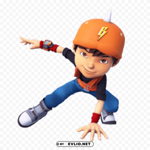 boboiboy touching the ground Free PNG download no background