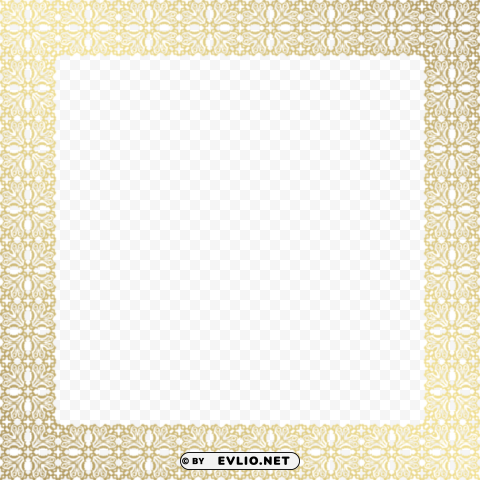 border decorative frame gold Transparent Background Isolated PNG Icon