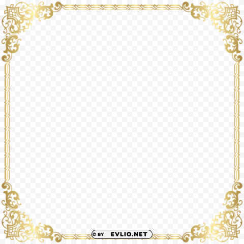 border frame gold Transparent PNG graphics library clipart png photo - 5f010306