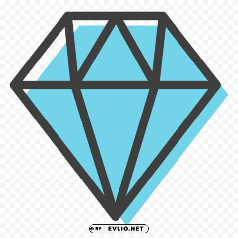 brilliant black diamond Isolated Item on Transparent PNG Format