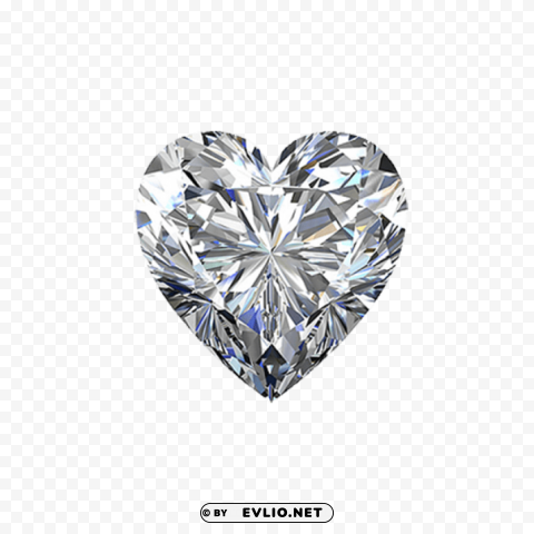 Transparent Background PNG of brilliant diamond love shaped PNG images for editing - Image ID c01a8031