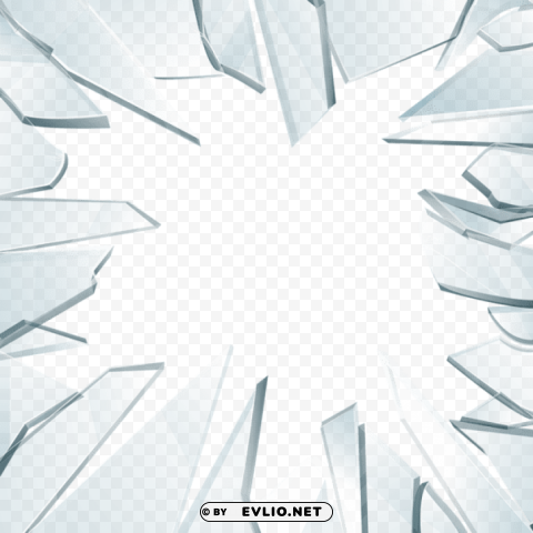 broken glass Clear Background Isolated PNG Icon