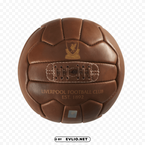 brown leather vintage football ball Clear Background Isolated PNG Object