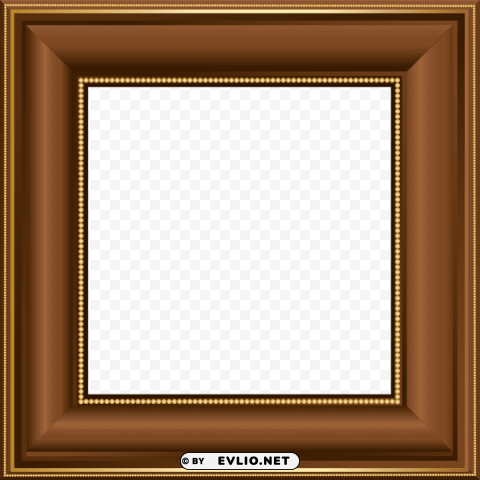 brown transparent photo frame Isolated Graphic on Clear PNG