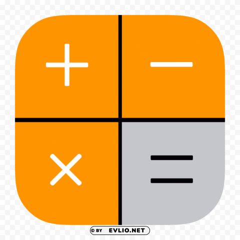 calculator icon Transparent Background PNG Isolated Character