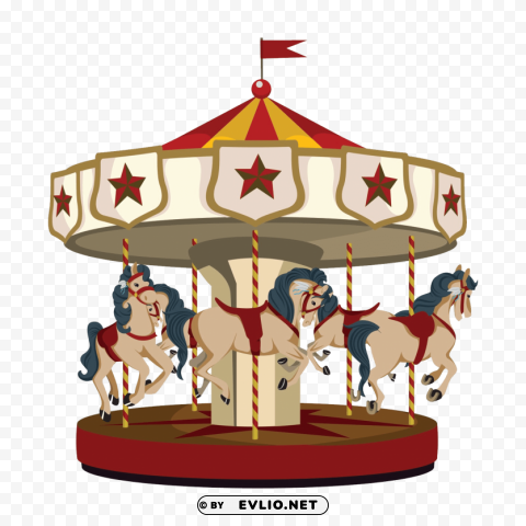 carousel Clean Background Isolated PNG Art