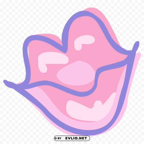 cartoon lips pink PNG transparent pictures for editing