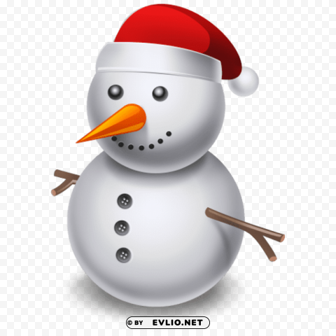 cartoon snowman PNG transparent graphics for projects