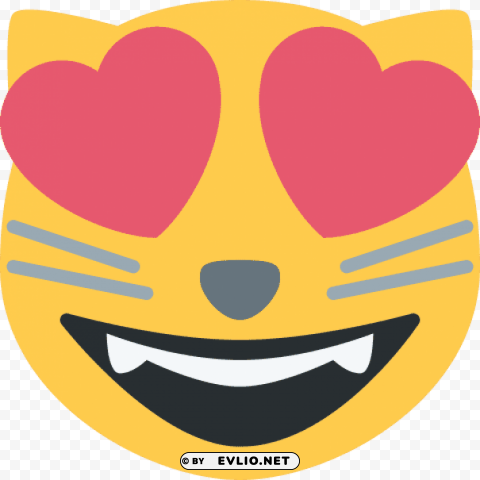 cat emoji heart eyes Isolated Item in HighQuality Transparent PNG PNG transparent with Clear Background ID 16e5a05d