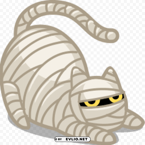 cat mummy Isolated Character in Transparent PNG Format