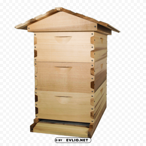 cedar wood beehive PNG files with clear backdrop assortment