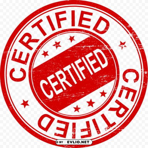 certified stamp PNG Image with Transparent Cutout