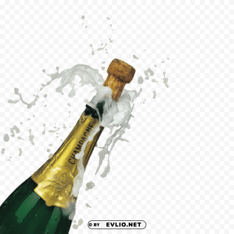 champagne popping Isolated Character in Clear Transparent PNG