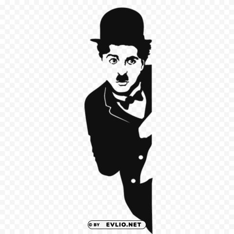Charlie Chaplin Peekaboo High-resolution PNG