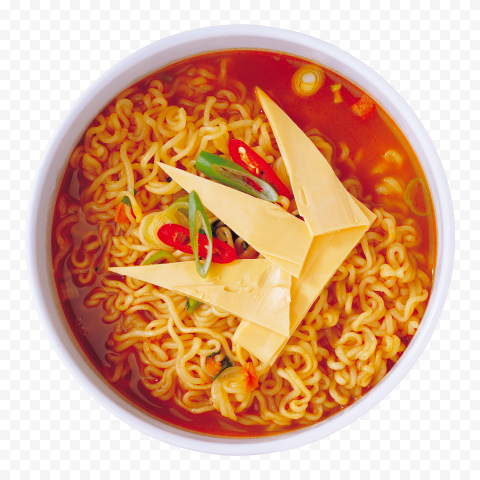 Chinese Noodles Plate Top View HD Image PNG images for editing