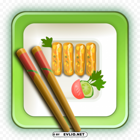 Chinese Plate Foods Clear Background PNG Isolated Item