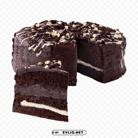 Chocolate Cake PNG With Isolated Object