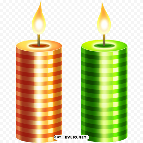 christmas candle's High-quality transparent PNG images comprehensive set