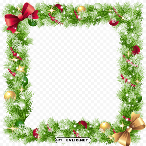 christmas frame ClearCut Background Isolated PNG Art