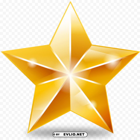 christmas gold star PNG transparent elements compilation