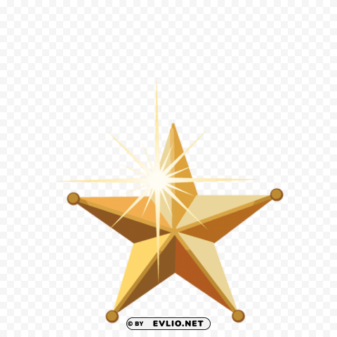 christmas gold star PNG transparent elements complete package