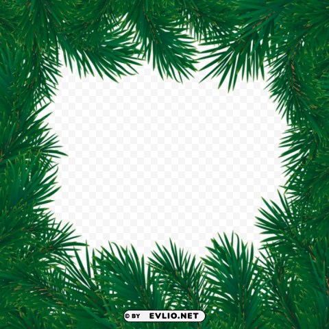 christmas pine border PNG Image with Transparent Cutout