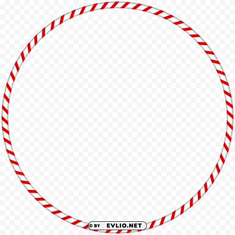 christmas candy cane spearmint round border frame Transparent design PNG