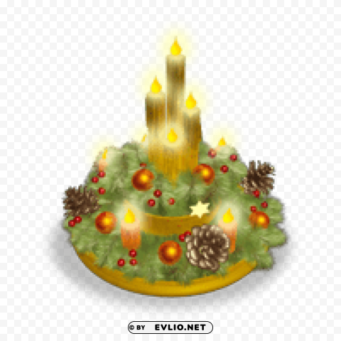 christmas table decoration Transparent Cutout PNG Isolated Element