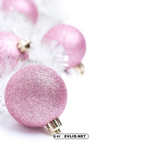 christmaswith pink christmas balls Transparent PNG Isolated Design Element
