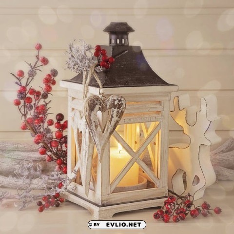 christmaswith white lantern HighQuality PNG with Transparent Isolation