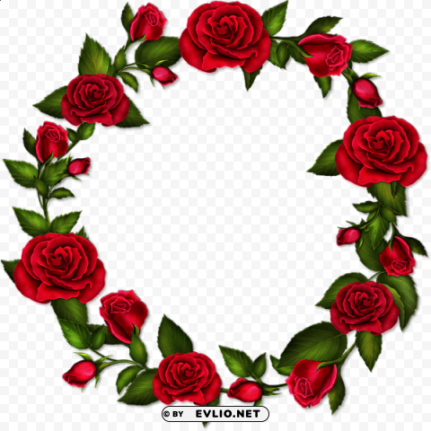 Circle Roses Transparent Frame PNG Images With Alpha Transparency Bulk