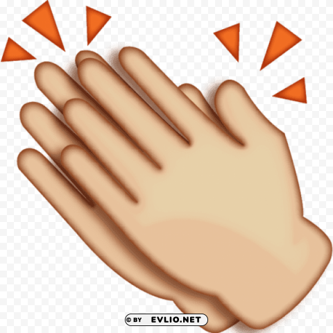 clapping hands emoji Transparent Background Isolated PNG Design
