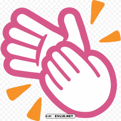 clapping hands sign em Transparent Background Isolated PNG Icon