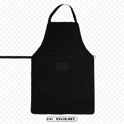 classic apron black CleanCut Background Isolated PNG Graphic