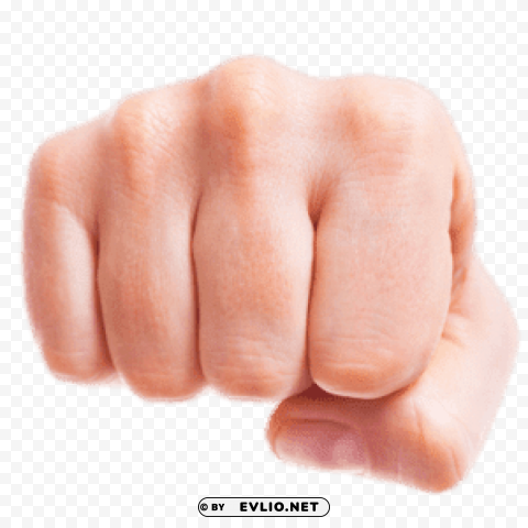 clenched fist forward PNG with cutout background