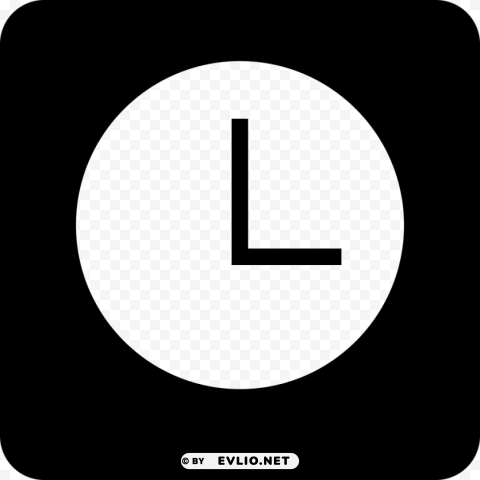 Clock Icon White PNG Image With Clear Isolation