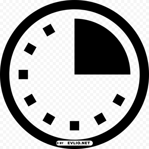 clock time icon Isolated Element with Clear Background PNG