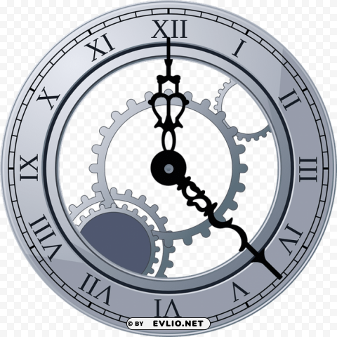 clock with gears free Isolated Design Element in Transparent PNG