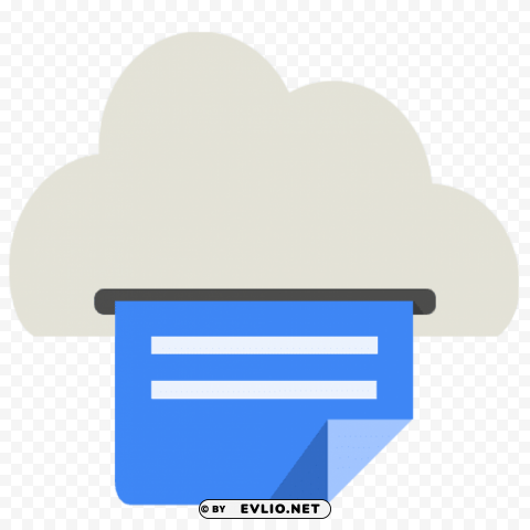 cloud print icon android kitkat PNG Graphic with Isolated Transparency