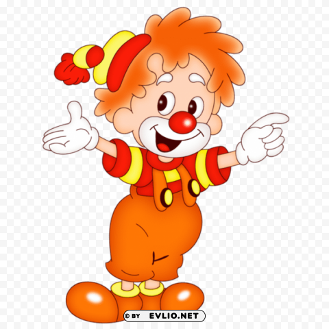 clown's Clear Background Isolation in PNG Format