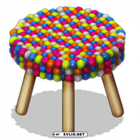 cocoaville gumball stool PNG Image with Transparent Isolated Graphic Element