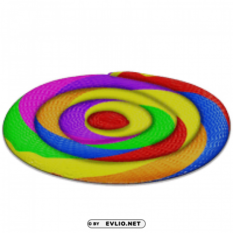 cocoaville swirl candy rug PNG Image with Transparent Isolated Design