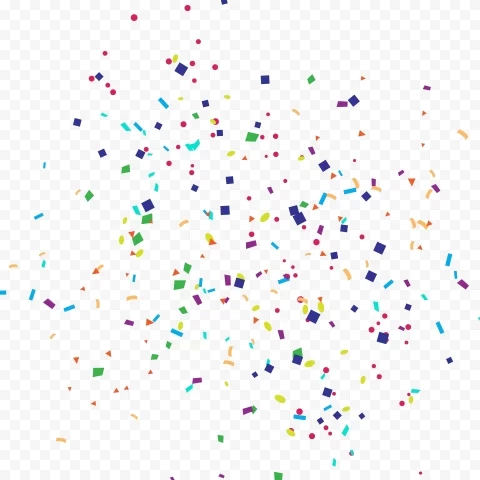 Colorful Cartoon Paper Confetti for Birthday Parties Isolated Design Element in HighQuality PNG