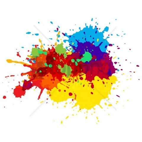 colorful paint splash PNG transparent pictures for editing