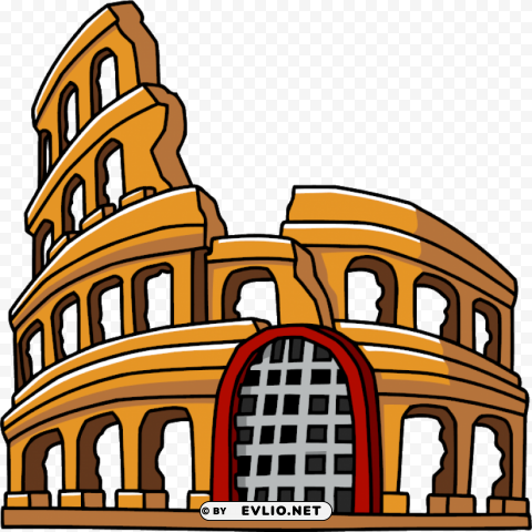 colosseum Isolated Subject on Clear Background PNG