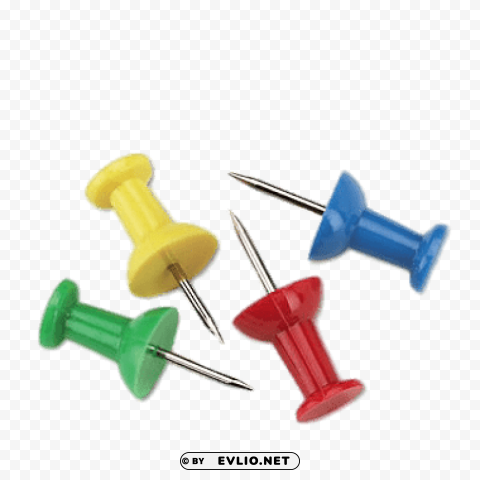 coloured push pins PNG transparent images for printing