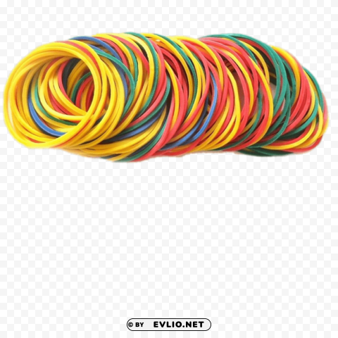 coloured rubber bands PNG with clear background extensive compilation