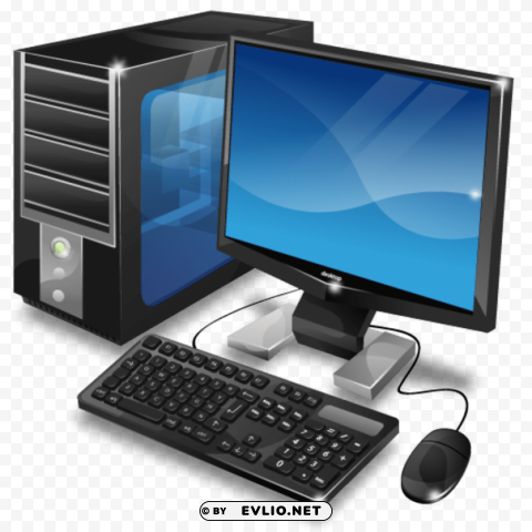 computer desktop Isolated PNG on Transparent Background