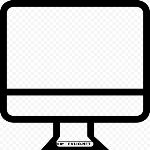 computer outline icon PNG files with transparency PNG transparent with Clear Background ID a4b51a7c