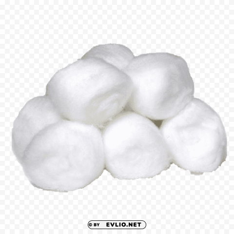 cotton ball Isolated Subject with Clear Transparent PNG